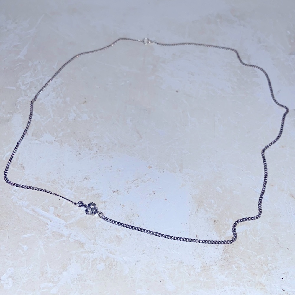 Designer Necklace 925 Silver 1/1 Custom made w Crown 👑 attached NWT UNI​​​​​